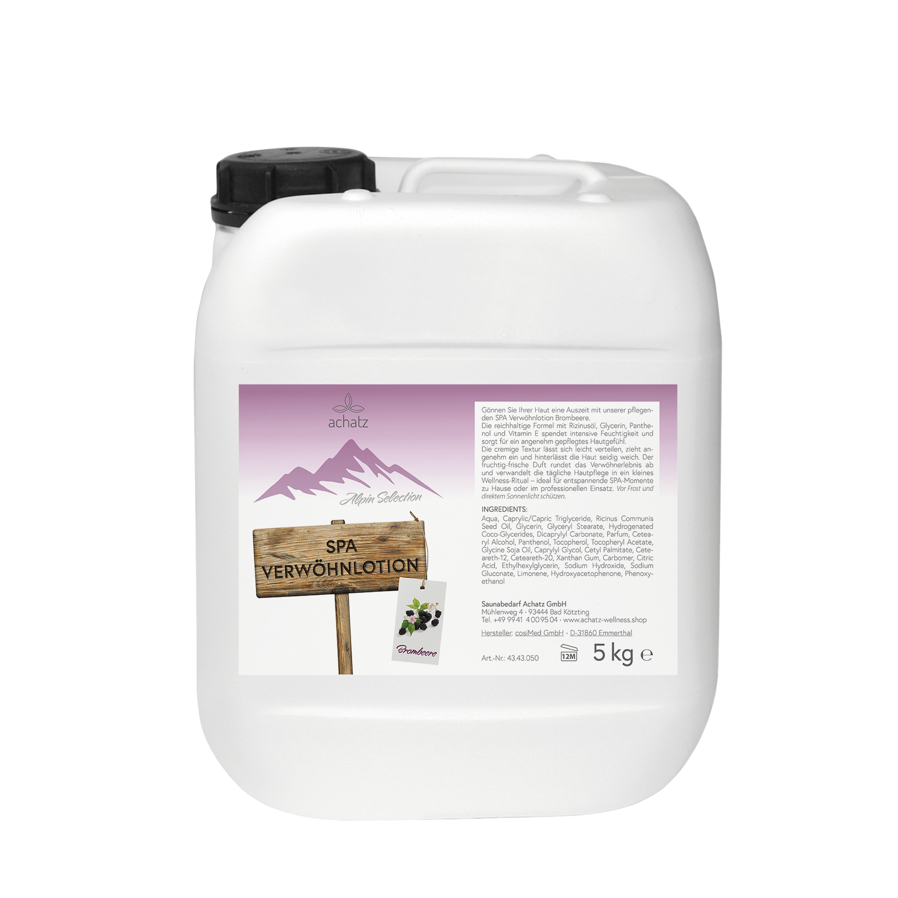 SPA Verwöhnlotion Brombeere im 5-kg-Gebinde